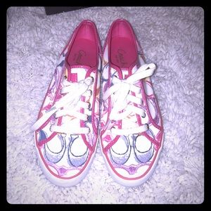 Pink coach shoes